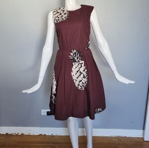 MSGM Pineapple Print Dress, VGUC, Size 8